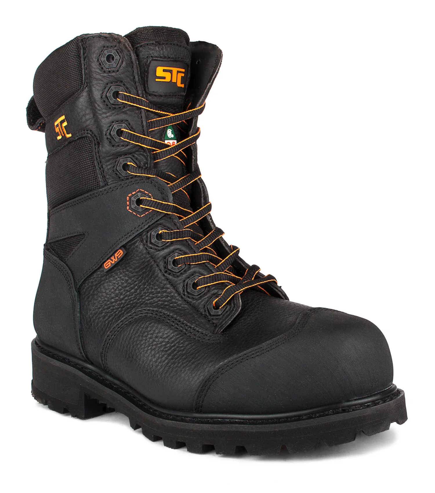 Barrier, Black | 8” Waterproof Leather Work Boots | Vibram TC4+